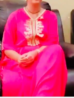 Bright Pink Embroidered Kaftan Dress